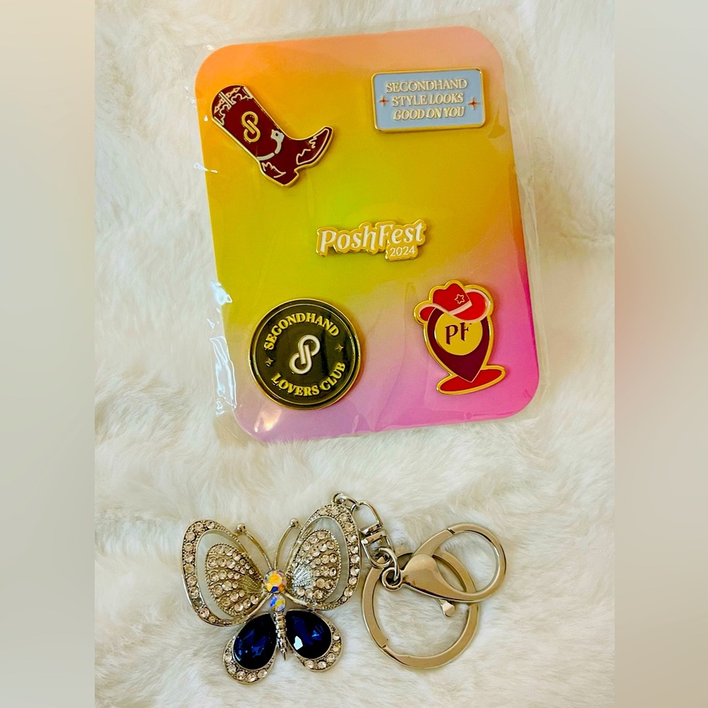 PosherSwag Multicolor Pin and Keychain Set